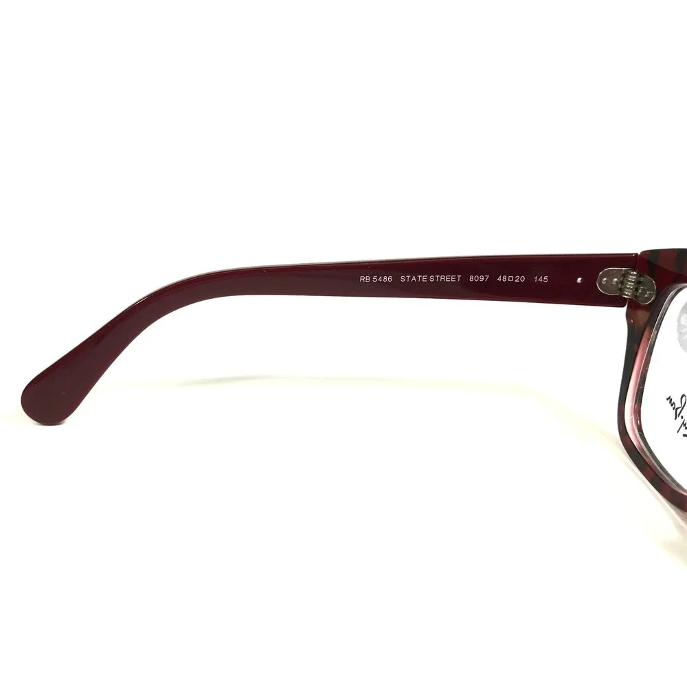 Ray-Ban Eyeglasses Frames RB5486 STATE STREET 8097 Red Gray Marble 48-20-145